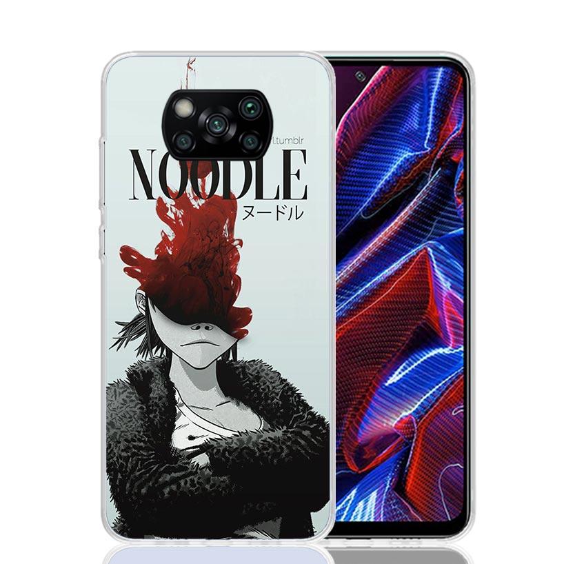 Gorillaz Anime Case Phone Cover for Xiaomi Redmi Note 10 9 9S 8 8T 7 5 Pro Mi 12T 11T 10T 9T 12 11 Lite A3 A2 Trend Fundas Mi 11