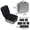 New Cosmetic Bag With Mirror Beauty Brush Makeup Bag Travel Necessary Waterproof Large Capacity Travel Tattoo Makeup Case