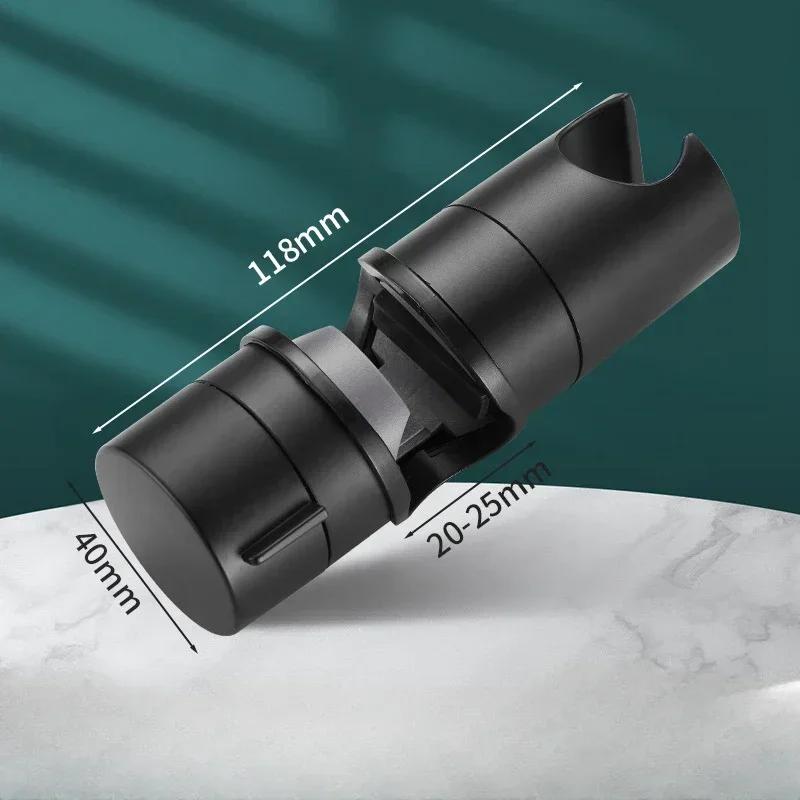 2025 Универсальный держатель для душевой лейки Регулируемый 18~25 мм АБС-пластик Хром Держатель для душевой штанги Аксессуары для ванной комнаты Монтажные кронштейны для душа