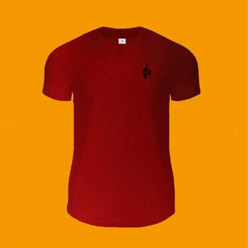 Muscleguys Новый спортивный топ с v-образным вырезом для бега, фитнеса, дышащая профессиональная тренировочная футболка с короткими рукавами