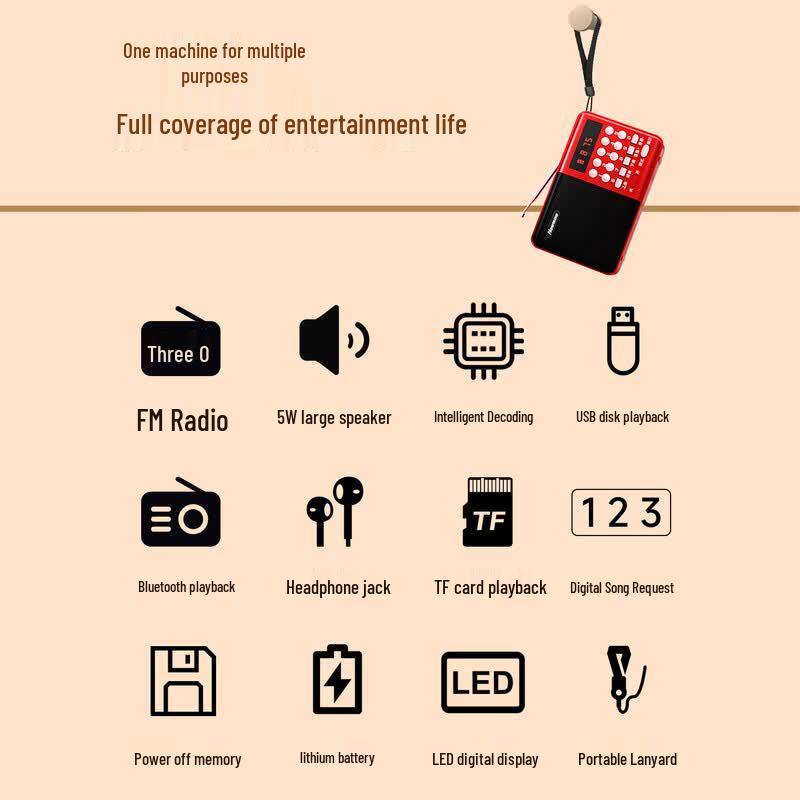 Newman K65 Portable Multifunction Bluetooth Radio Speaker