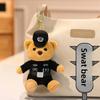 Plush Police Rabbit Keychain With Pp Cotton Filling For Kids And Collectors