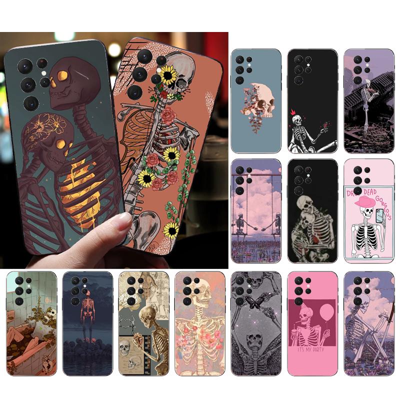 Skeleton Phone Case For Samsung S24 S23 S22 S21 S20 Ultra S20 S22 S21 S10E S20 FE S24 Plus
