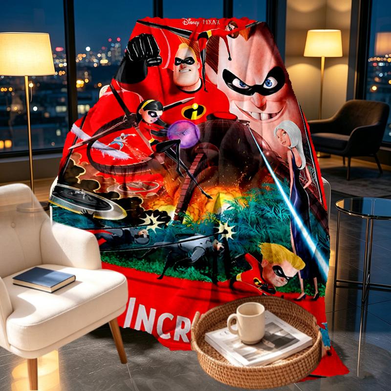 Incredibles Print Blanket - Soft & Comfortable, for Bedroom, Travel, Sofa, Home Decoration - Birthday Christmas Gift for Friend