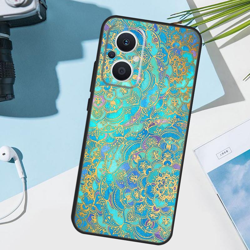 Элегантный Чехол с Цветочным Мандала-Дизайном для OPPO Reno 5Z 4Z 2Z 8T 3 4 5 6 7 8 Lite Find X5 X2 X3 Lite Neo X6 Pro