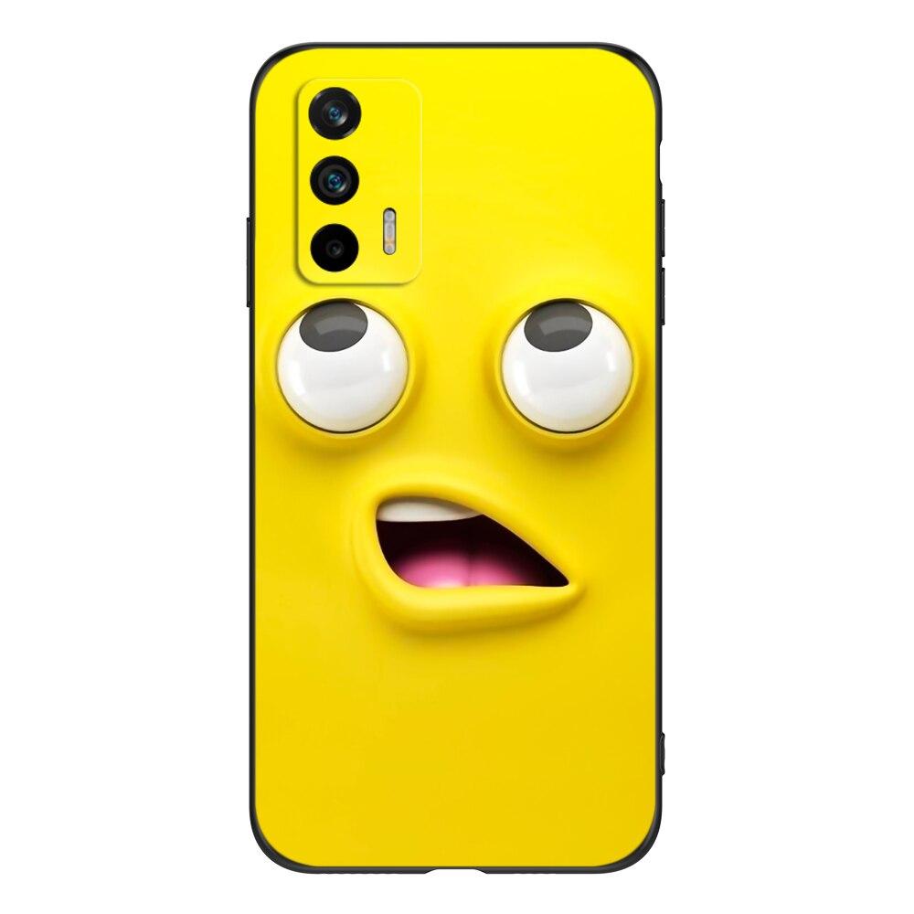 Чехол для Realme GT 5G, мягкая силиконовая задняя крышка для телефона OPPO RealmeGT RMX2202, чехол 6,43 дюйма; Черный чехол из ТПУ милый забавный