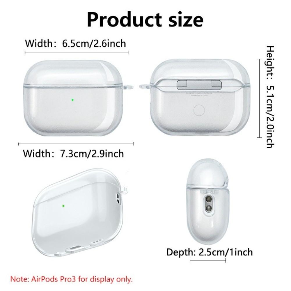 TPU Transparent Protective Case Full Protective Clear Case Charging Box Shell for AirPods Pro 3