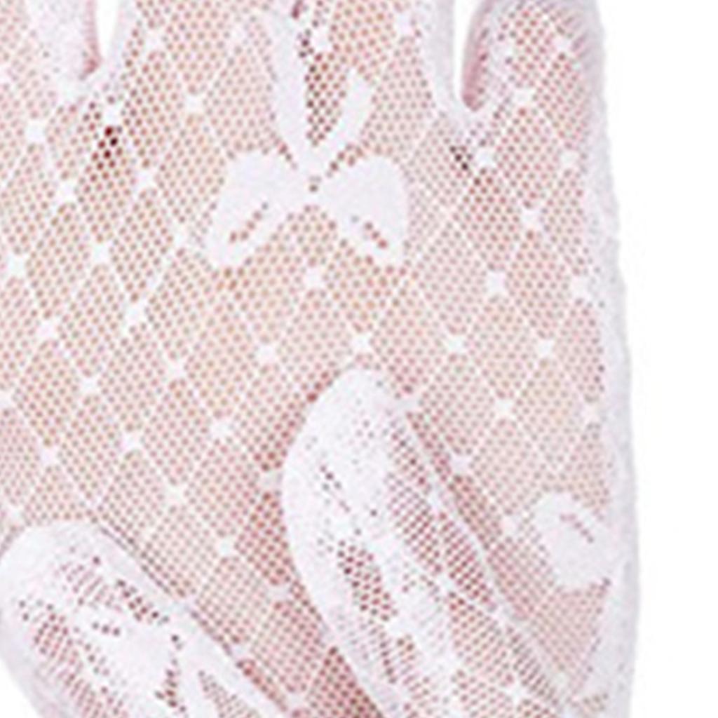 Женские короткие кружевные перчатки с оборками на манжетах для чаепития, оперы и свадебных мероприятий