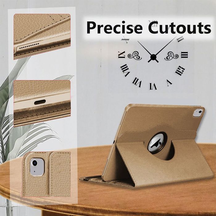 Coque + Verre Trempé - BOOLING - pour iPad Air 4/5 10,9" - Protection Antichoc 360° - Doré - Multi-angle
