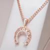 Kienl Ожерелье с длинной подвеской цвета розового золота для женщин, с кристаллами, в виде цветка, с натуральным цирконом, аксессуары, повседневные винтажные украшения