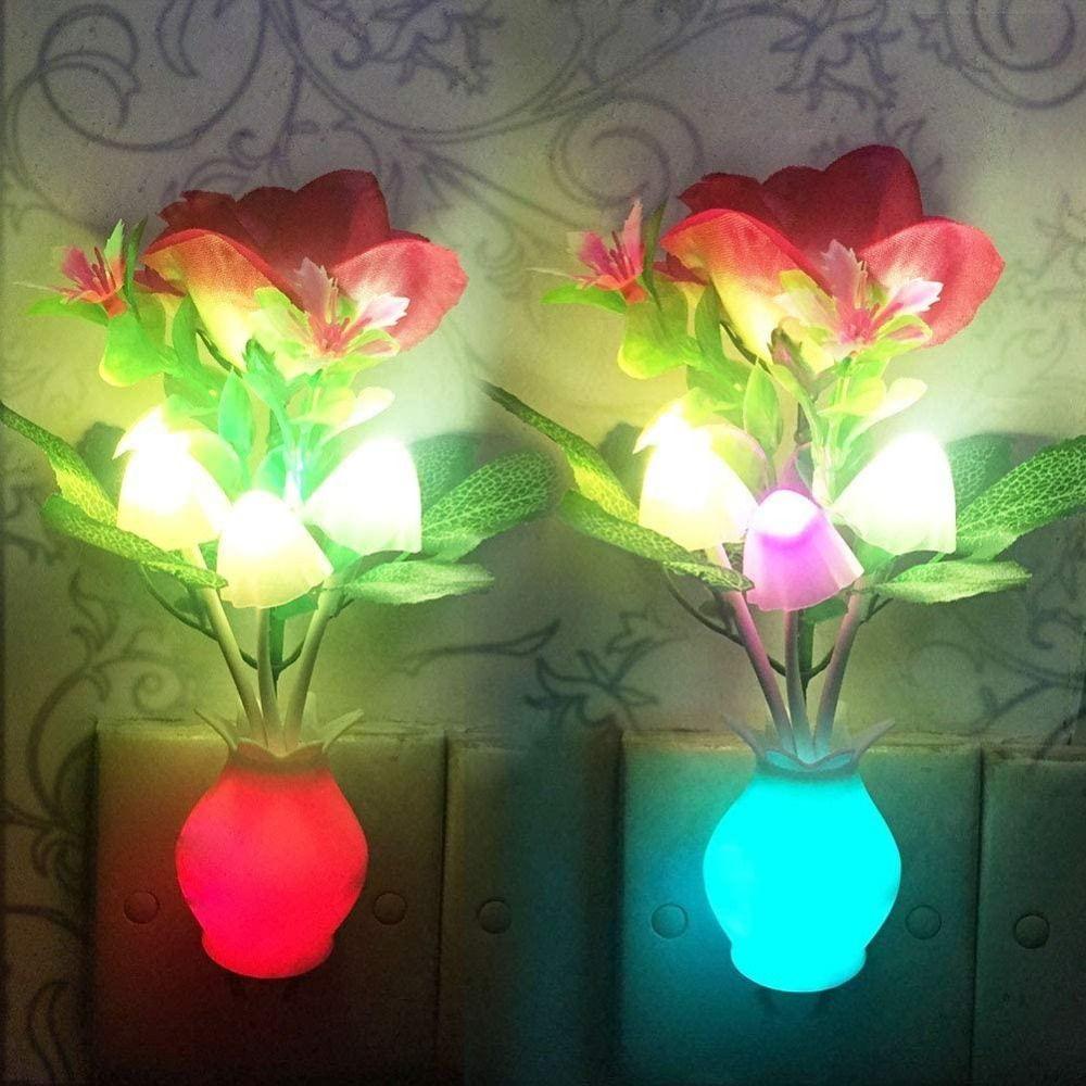 Creative Luminaria Lamp Bedside Lilac Bedroom Rose Night Light Led Light Mushroom Lamp Wall Light