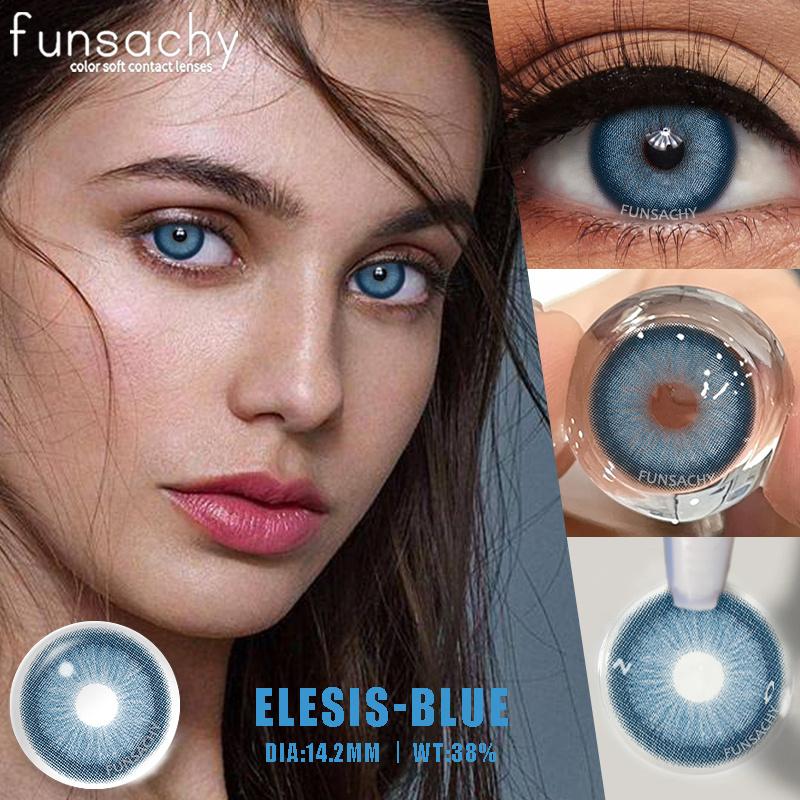 FUNSACHY НОВЫЕ 1 пара зеленых контактных линз для глаз Натуральные цветные линзы Цветные глаза Синие линзы Косметические серые зрачки Ежегодно