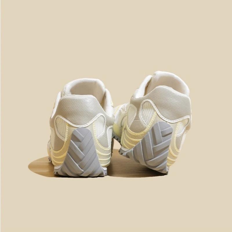 Кожаная сетчатая дышащая обувь Forrest Gump женская 2025 лето новая мягкая подошва внутренняя высота увеличение универсальная сетчатая обувь обувь для тренировок балетом