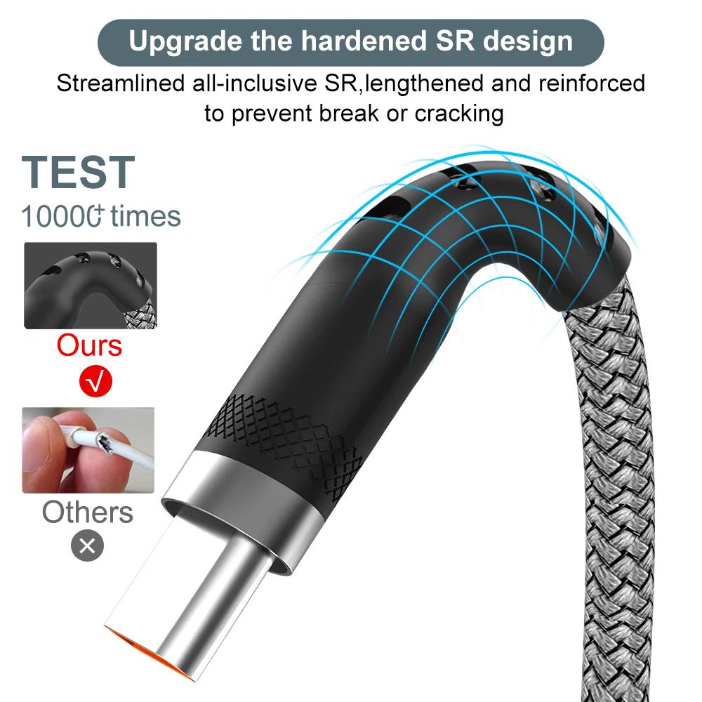 1 шт. Кабель USB TYPE C 5A Super Fast Charge для Android Удлинительный кабель USB C для Samsung Oneplus Универсальный