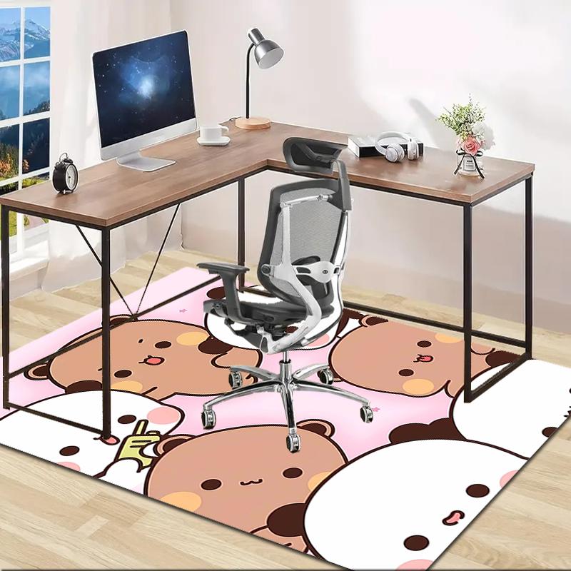 1pc Yier BuBu Bear1 Design Area Rug - Non-Slip, Soft & Cozy Floor Mat for Living Room, Bedroom, Office - Indoor/Outdoor Decorative Carpet