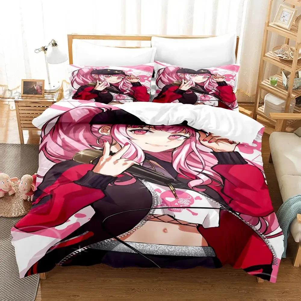 3D Print Anime Pink Girls Neneka Bedding Collection Single Twin Full Queen King Size Bed Collection Adult Kid Bedroom Duvet Cover Sets