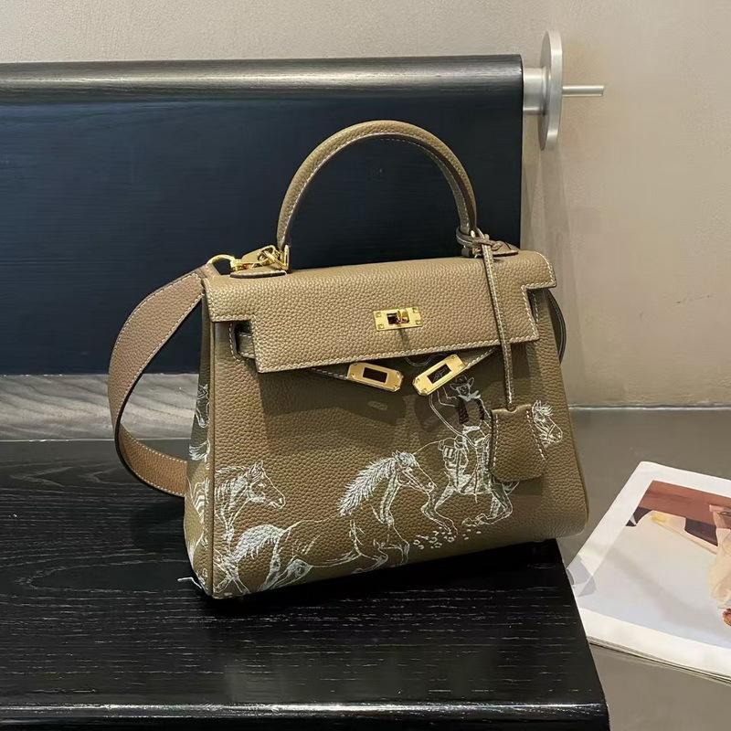 2026 новая кожаная женская сумка первого слоя коровья кожа того мягкая кожа Пегас coated duck bag трансграничная оптовая торговля