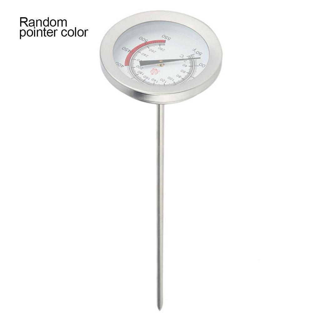 Stainless Steel Frying Oil Mechanical Thermometer BBQ Heat Resistant Deep Fry Temperature Gauge Household Supplies
