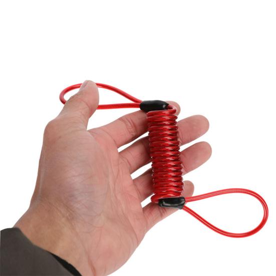 Кабель напоминания о блокировке дискового тормоза, 120 см, выдвижной стальной провод, яркий цвет, мотоцикл, горный велосипед, противоугонная охранная веревка с замком диска