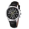 New Top Brand New Ultra-thin Three-eye Six-pin Steel Band Waterproof Watch Blue Light Glass Belt Men's Student Watch