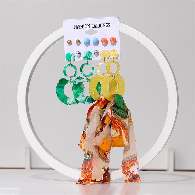 Красочные серьги-капли для женщин, модные геометрические акриловые серьги из смолы, ювелирные изделия для вечеринок
