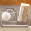 Подставка для сушки кухонной раковины из нержавеющей стали, съемные перегородки, органайзер для губок, умывальник