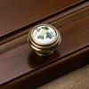 1PC Floral Pattern Vintage Drawer Handles Retro Furniture Knobs Ceramic Cabinet Pulls  Wardrobe