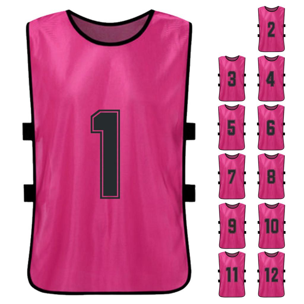6PCS Kid S Football Pinnies Quick Drying Soccer Jerseys Youth Sports Scrimmage Basketball Team Training Numbered Bibs