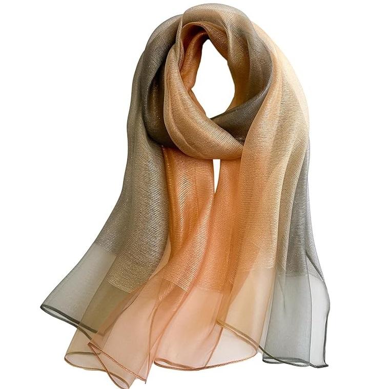 70*180cm Women Gradient Colors Scarf Long Shawls and Wraps for Party Dress Lightweight Pashmina Fashion Scarves