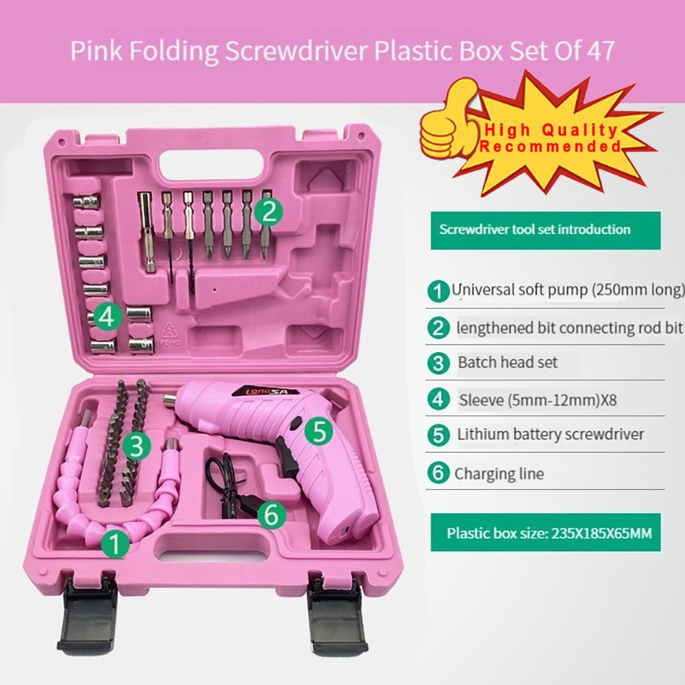 Бытовая электрическая отвертка, аккумуляторная аккумуляторная ударная дрель, мини-беспроводная электрическая дрель, набор отверток, электрическая партия