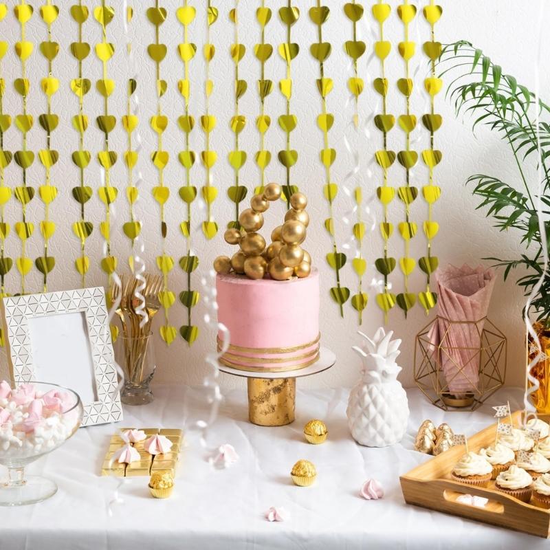 10 ШТ. Мерцающие Занавески из Мишуры с Дизайном Сердечек 1м X 2м Декорации для Фотозоны Свадьба Юбилей