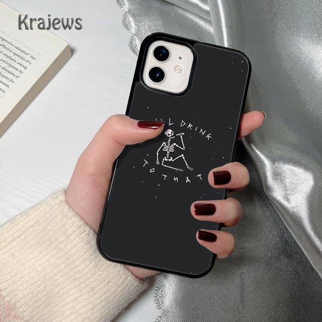 Krajews Aesthetics Skeleton soft Phone Case Cover For iPhone 17 Air 16 15 14 plus 12 13 pro max coque Fundas