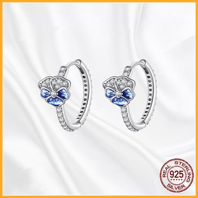 Аутентичные серьги-гвоздики из стерлингового серебра 925 пробы Plata De Ley, модные серьги-гвоздики для женщин, оригинальные сверкающие Pav Day, специальный подарок