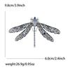 Light Luxury Retro Alloy Rhinestone Dragonfly Brooch Exquisite And Versatile Women'S Suit Cardigan Corsage Jewelry Pin