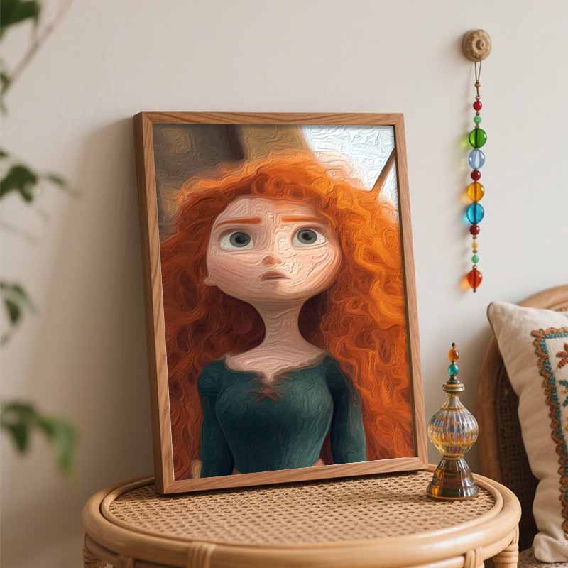 Disney Brave Merida Paint By Number Kit Drawing Canvas DIY Picture Home Decor Custom Oil Painting Art Supplies For Wall Decoration