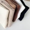 Новые молочно-белые длинные носки для женщин. Модные однотонные хлопковые носки средней длины с двойным ворсом.