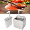 Sauce Dispenser Plastic and Stainless Steel Condiment Pump Station Sauce Dispenser For Kitchen Home
