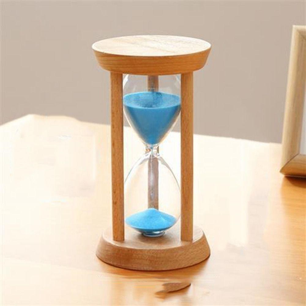No Deformation Wooden Hourglass Wooden Round Hourglass Timers Portable   Kids Gift