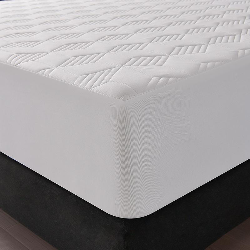 1 шт. Водонепроницаемый чехол-протектор для матраса однотонный стеганый с геометрическим узором, из утолщенной прочной ткани для дома и общежития, гладкая текстура