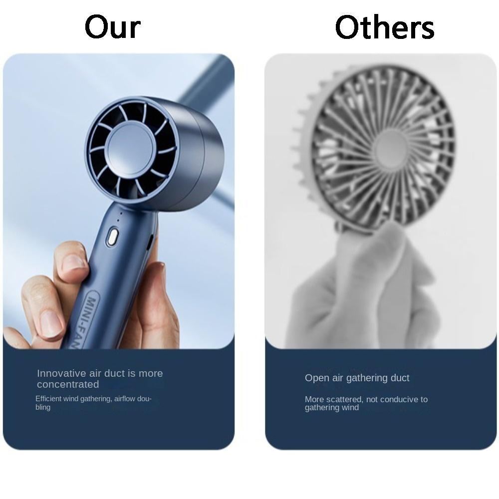 Portable Handheld Fan Cooler USB Rechargeable Desk Fan Cold Mini Air Conditioner Dormitory