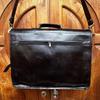 Handcrafted Black Men's Bag - Executive Briefcase Design