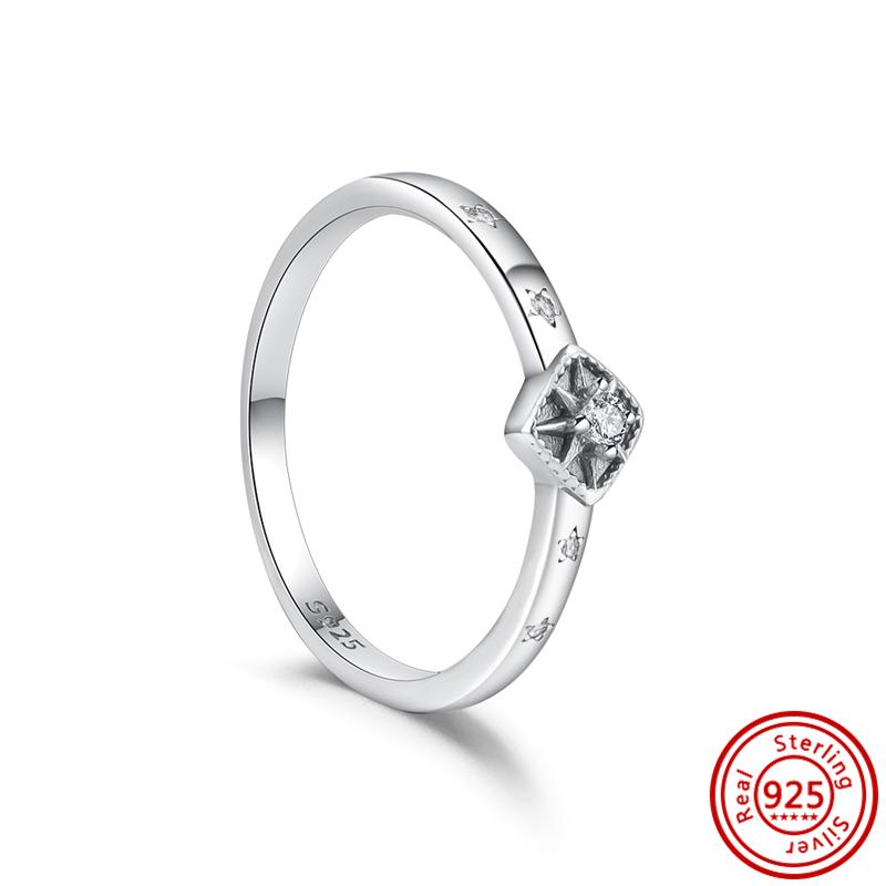 Красное Сердце Кольцо на Палец Сияющие Циркониевые Кольца Сверкающий Циркон Для Женщин 925 Стерлинговая медь Свадьба Помолвка Вечеринка Роскошные Подарки