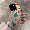 Для iPhone 17 16 15 14 13 12 11 Pro Max 17 Air 16E X XS XR Чехол С Рождеством Мультяшная Рождественская Елка Электрооцинкованный Серебристый Чехол