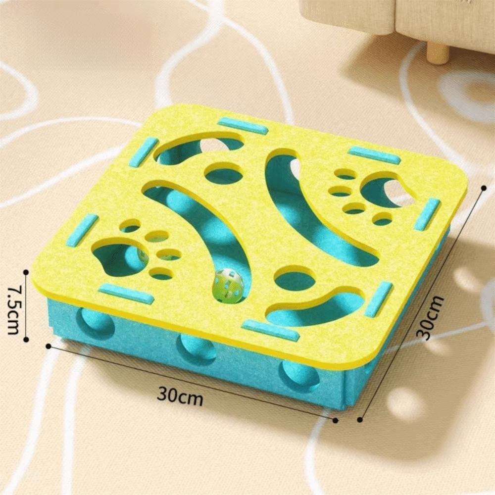 Felt Cat Puzzle Box Compact Size Cat Exercise Toy Durable Pet Entertainment Supplies  Kitten