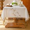 Yingchuang Amazon Embroidered Table Cloth Plant Flower Decoration Rectangular Table Cloth