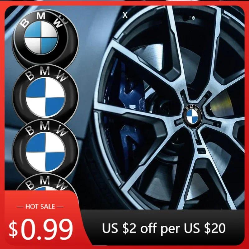 Interior Mouldings 4pcs 56mm Car Badge Wheel Center Cover Stickers Hub Caps Decal For BMW M M3 M5 M6 X3 E46 E90 E39 F10 F20 F30