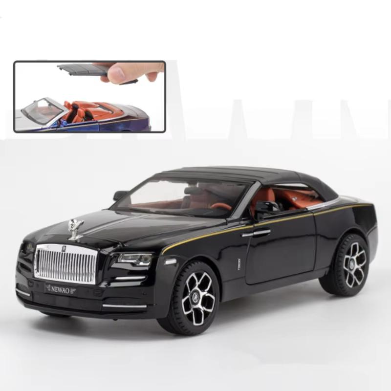 Новый 1:24 Rolls Royces Dawn Alloy Luxy Car Model Diecasts Metal Toy Vehicles Car Model Simulation Sound and Light Детские игрушки Подарок
