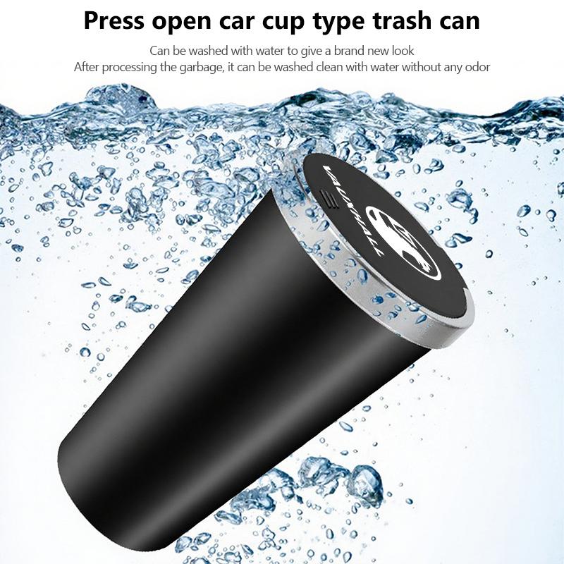 For Vauxhall Car Trash Can Mini Waterproof Storage Cup Holder Garbage Bin Lid Accessories Corsa Astra Mokka Grandland Crossland MM26