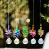 5Pcs Colorful Prism Pendant Hanging Sun Catcher Crafts Crystal Wind Chime  Balcony