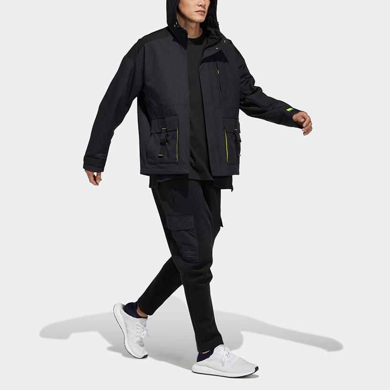 adidas Куртки Мужские Черные С Капюшоном Умеренные Прочие GP0988